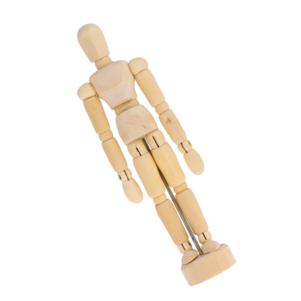 2 قطعة عارضة أزياء خشبية 4.5 بوصة 11.4 سنتيمتر 5.5 بوصة 14 سنتيمتر مفصلية Poseable رسم مساعد للفنانين النحات الرسامين #1