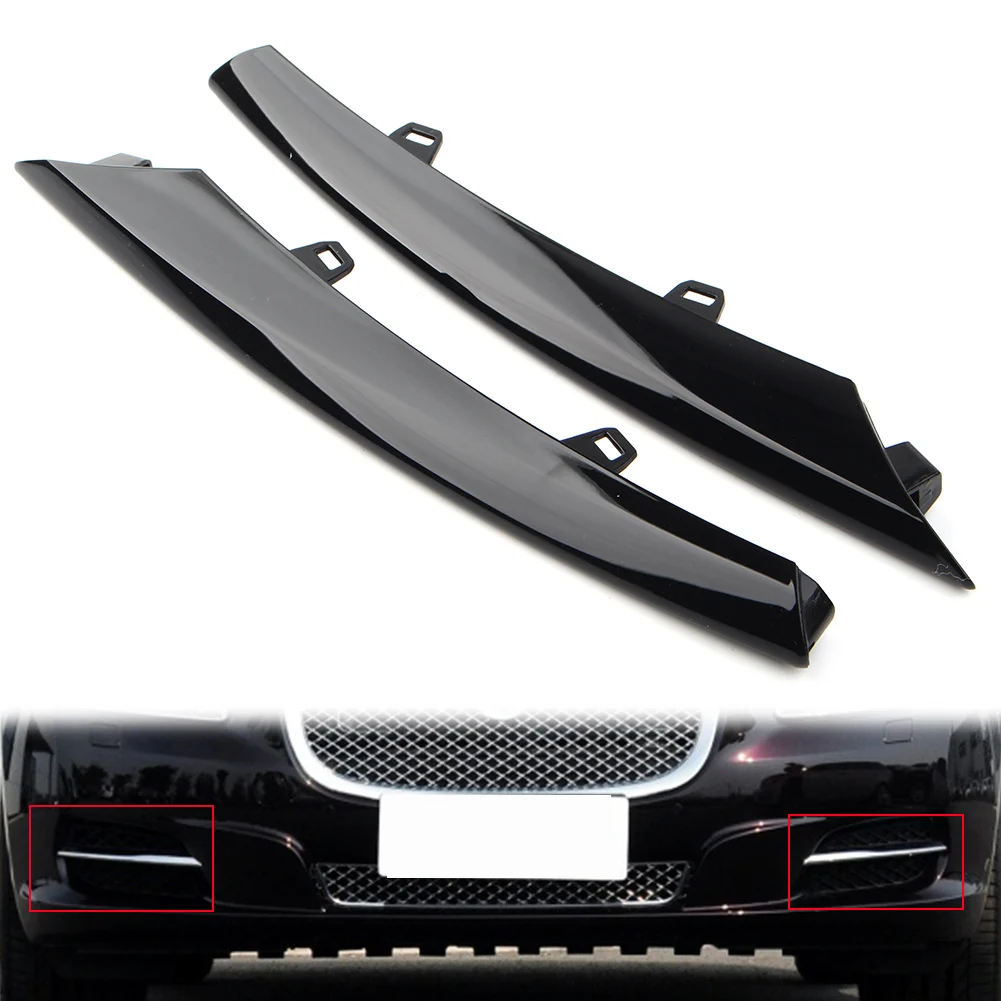 

2Pcs Left+Right Car Front Side Grille Lower Bumper Decoration Trim Accessories For XJ 2010 2011 2012 2013 2014 2015