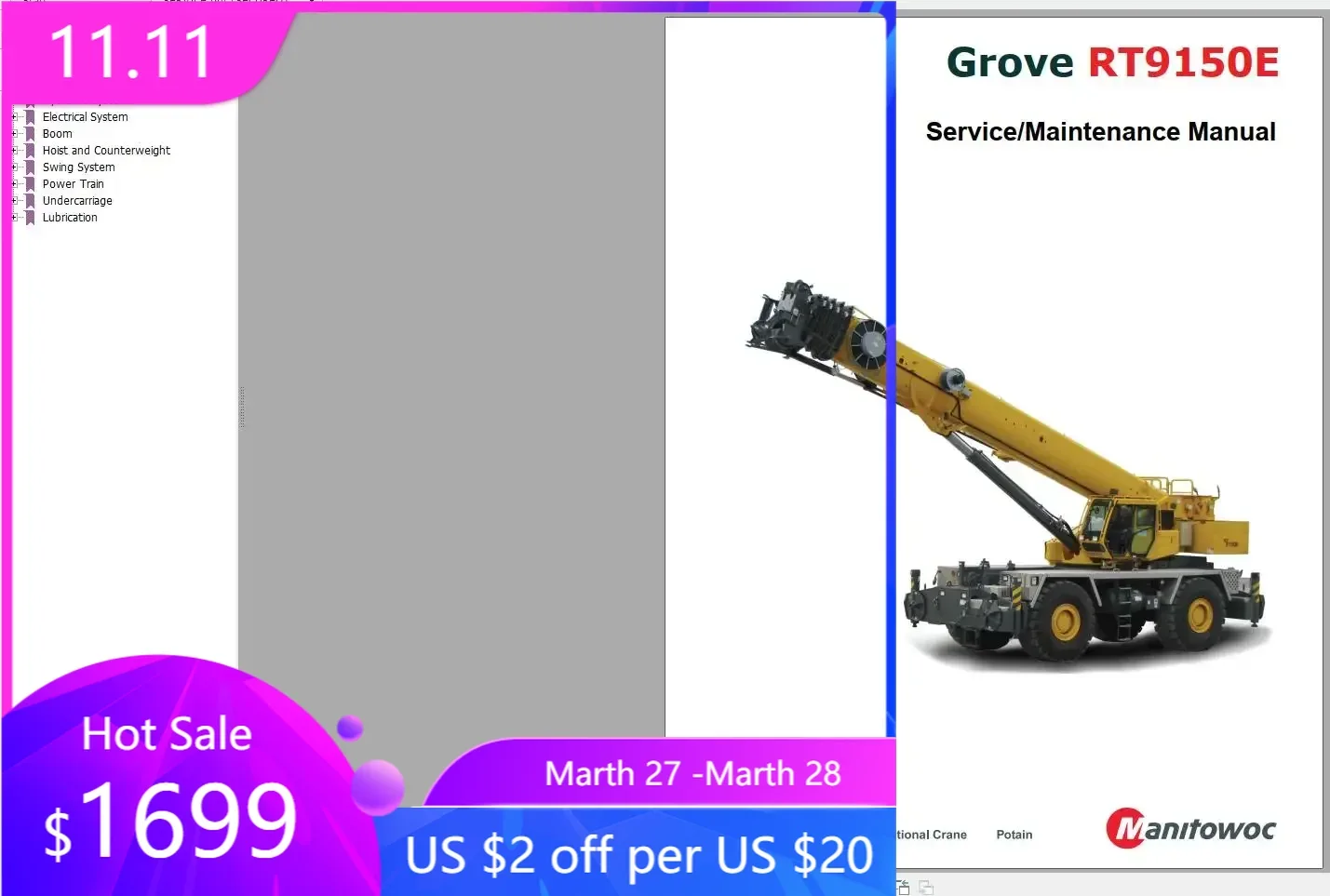 

AutoDVD Grove Cranes 19 ГБ, полная модель DVD, оператор и обслуживание, руководство по обслуживанию, схема