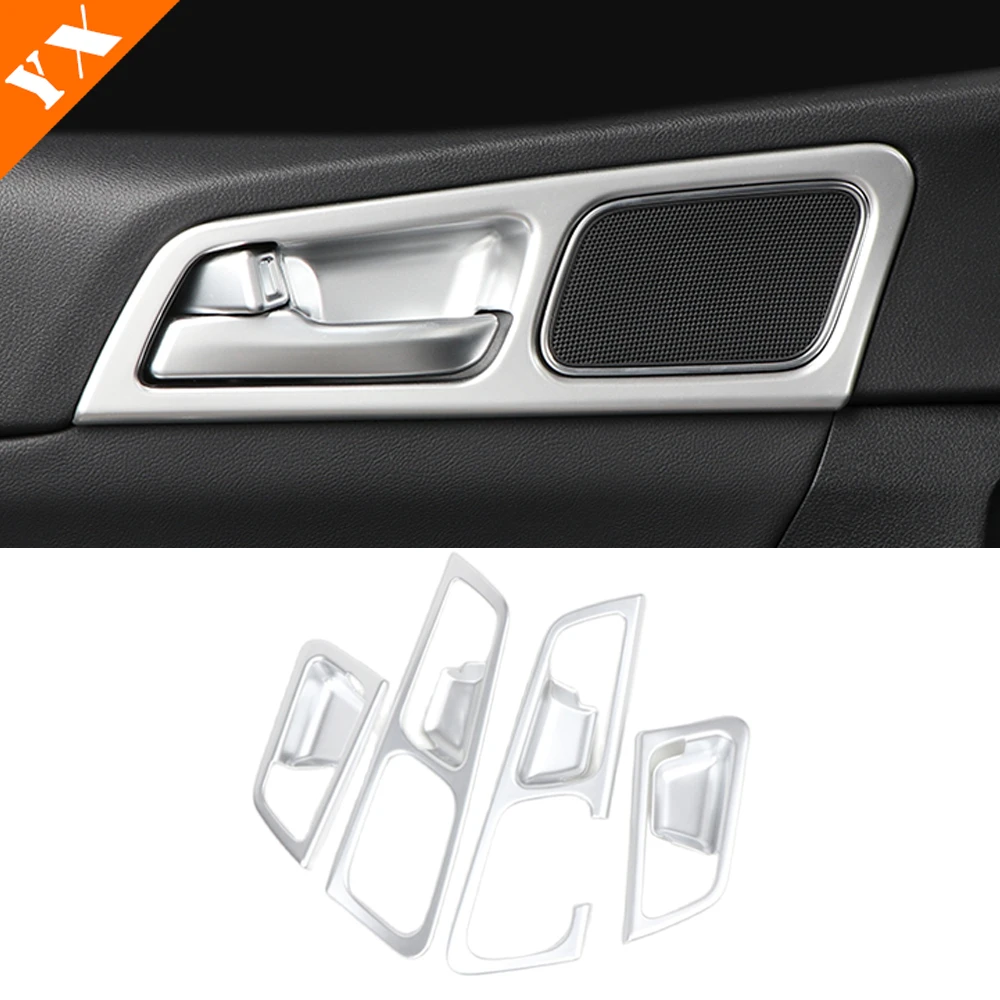 Car Inner Door Handle Armrest Window Glass Lift Switch Cover Trim for Kia Sportage 4 QL Accessories 2016-2020 Silver Garnish