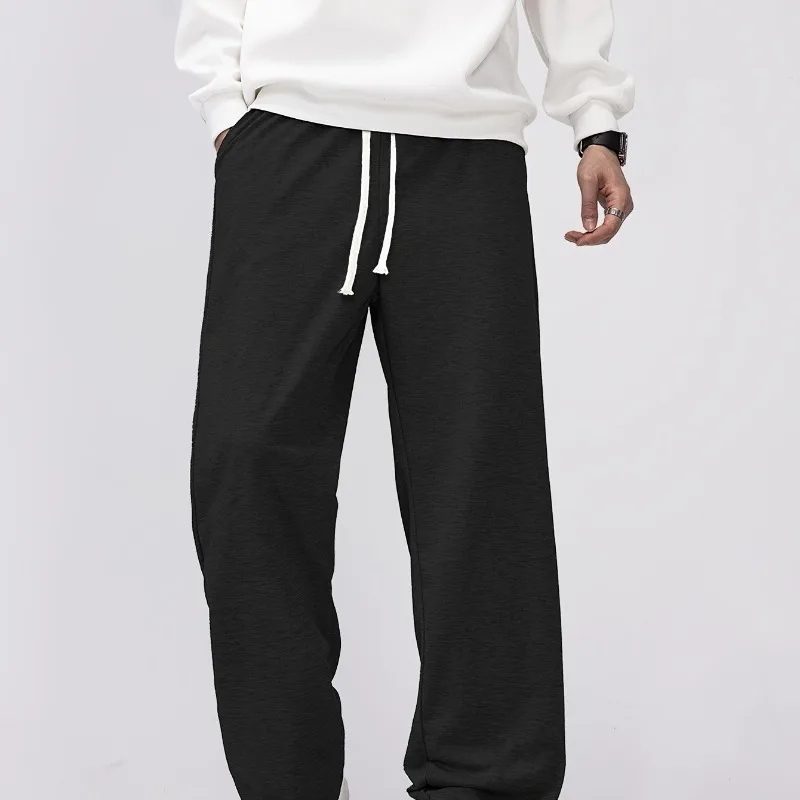 سراويل الجري غير الرسمية للرجال من American Street، أنبوب مستقيم فضفاض مناسب للخريف والشتاء، منتج جديد للجنسين، سراويل رياضية للجري غير رسمية