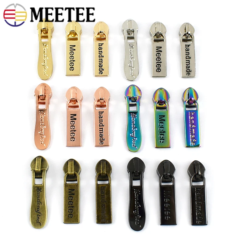 

5# Handmade Zipper Sliders Pulls for Nylon ZippersTapes Garment Zips Heads Bag Purse Repair Kits DIY Sewing Accessories