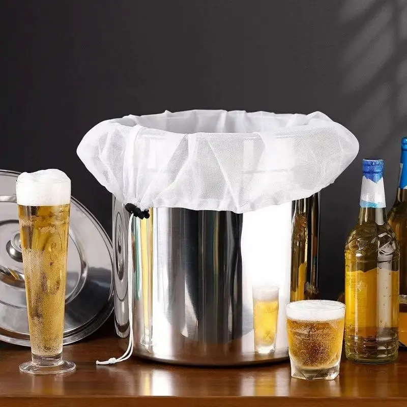1Pcs Cylindrical Nylon Filter Bags Various Sizes Washable Fine Mesh For Home Brewing Juice Coffee