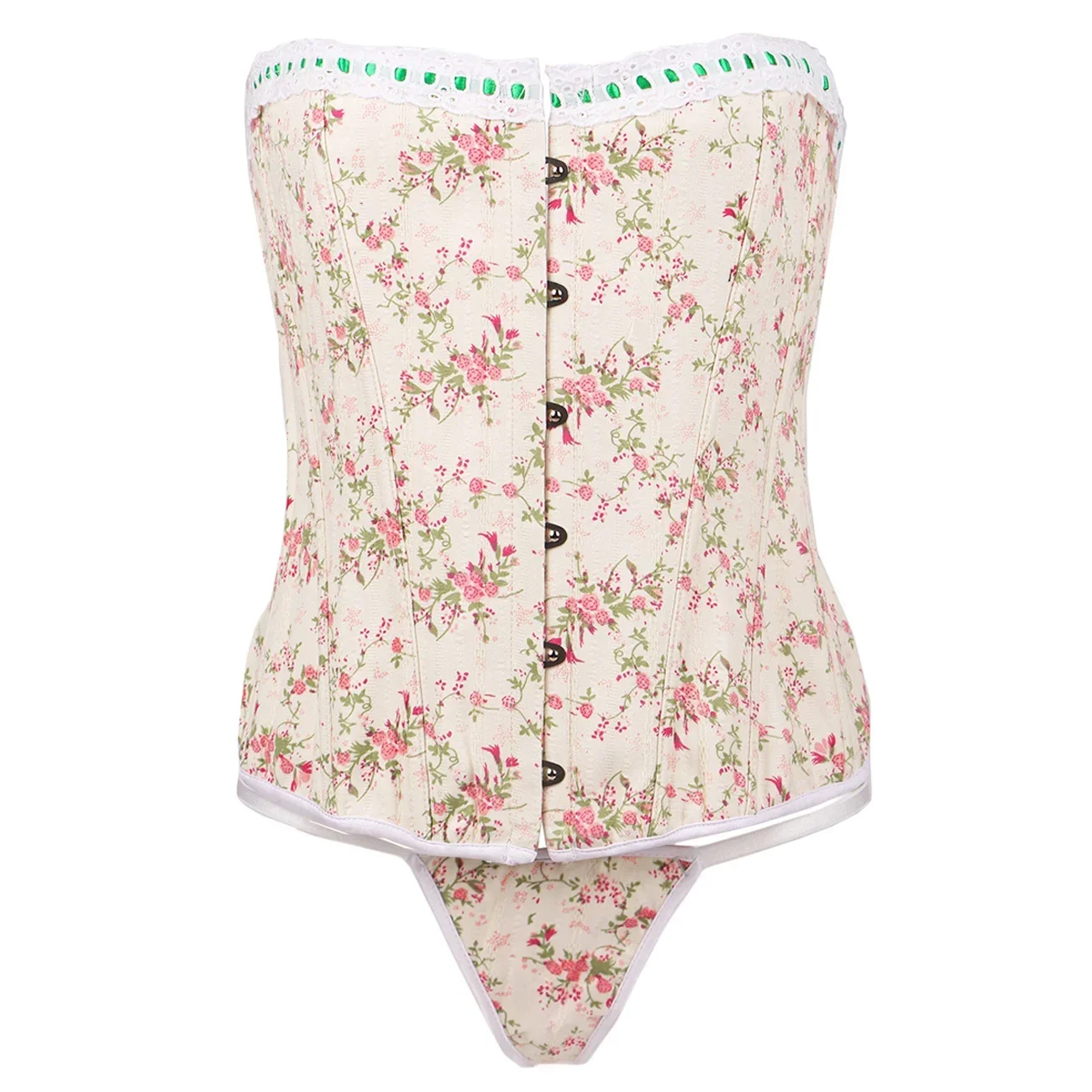 

Women Costume Sexy Bustier Corset Top Bodysuit Garter Lingerie