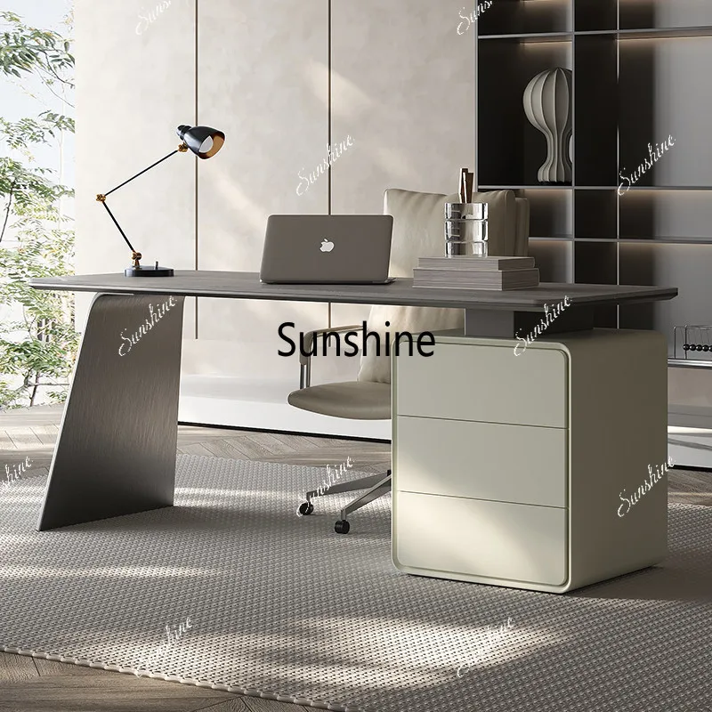 

Slate desk light luxury modern home, high-end, Italian minimalist design