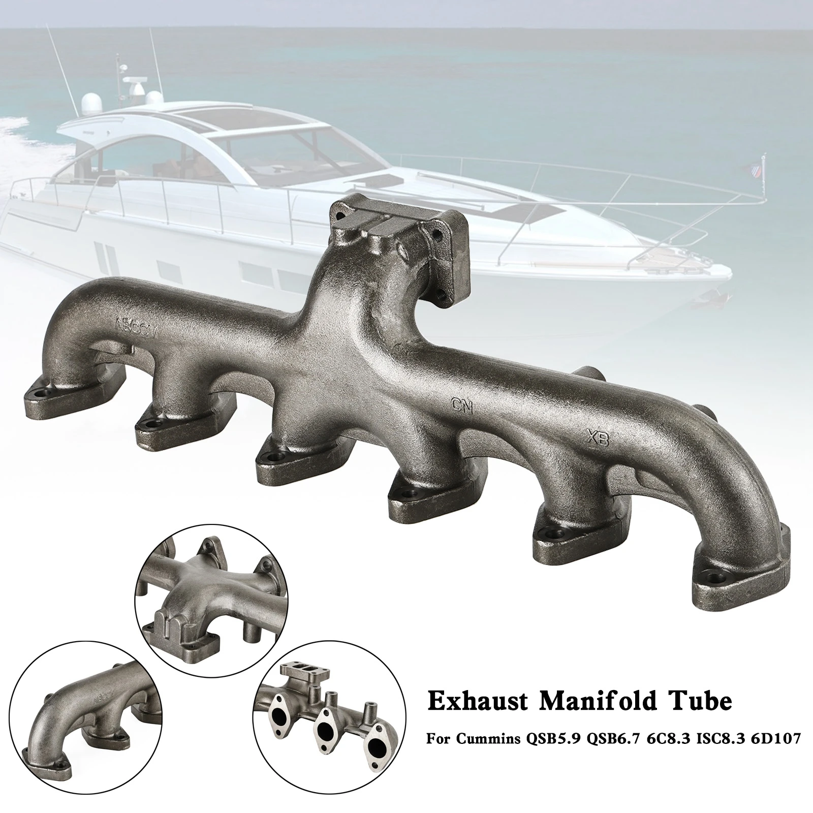 

Topteng 3973422 Exhaust Manifold Tube For Cummins QSB5.9 QSB6.7 6C8.3 ISC8.3 6D107