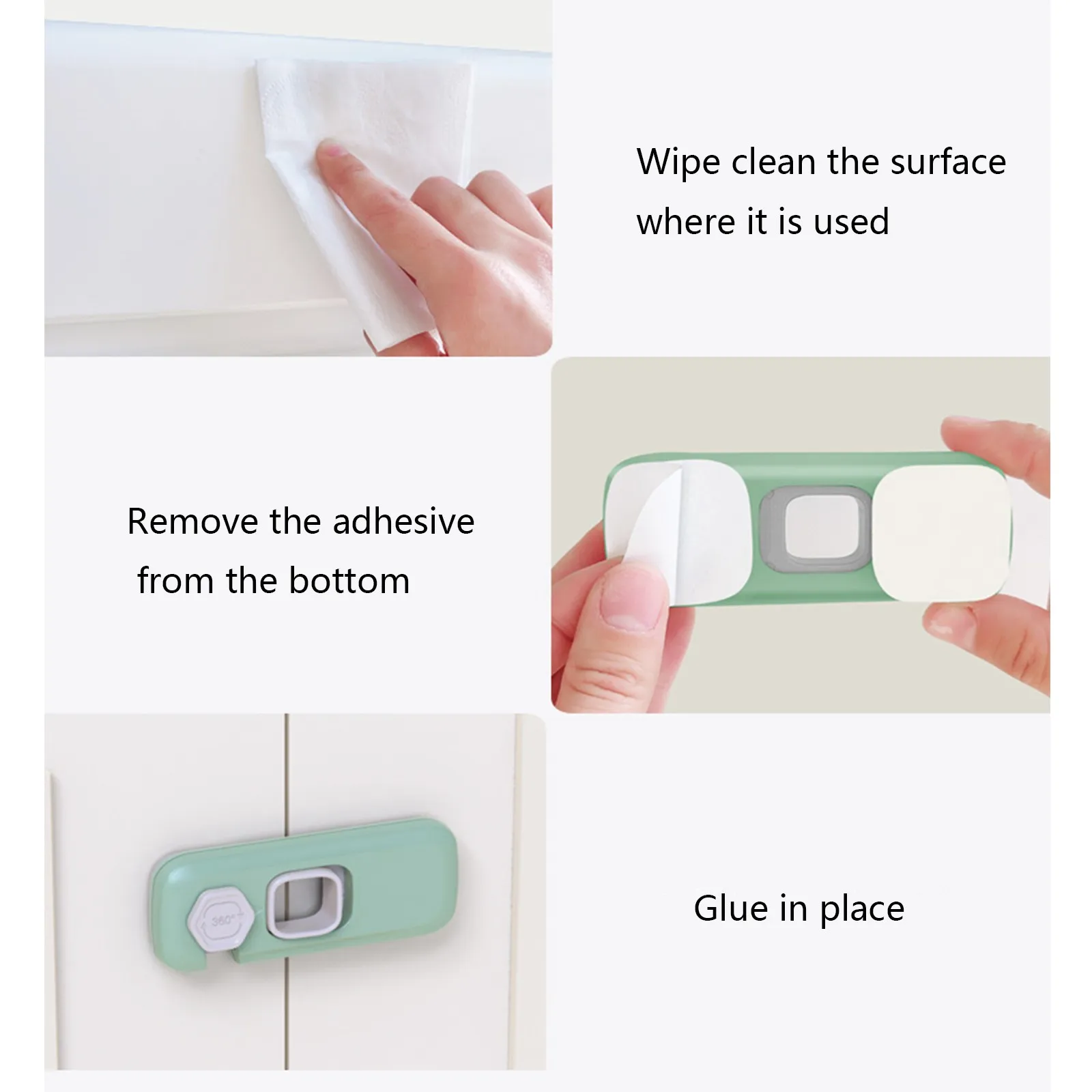 5pcs Home Refrigerator Lock Fridge Freezer Door Catch Lock Toddler Kids Child Cabinet Safety Lock For Baby Safety Child Lock