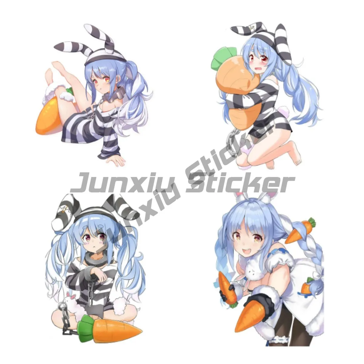 

Cute Pekora Hololive Car Stickers Air Conditioner Laptop Cartoon Decal Vinyl Trunk Graphics Decoration Car Accessories
