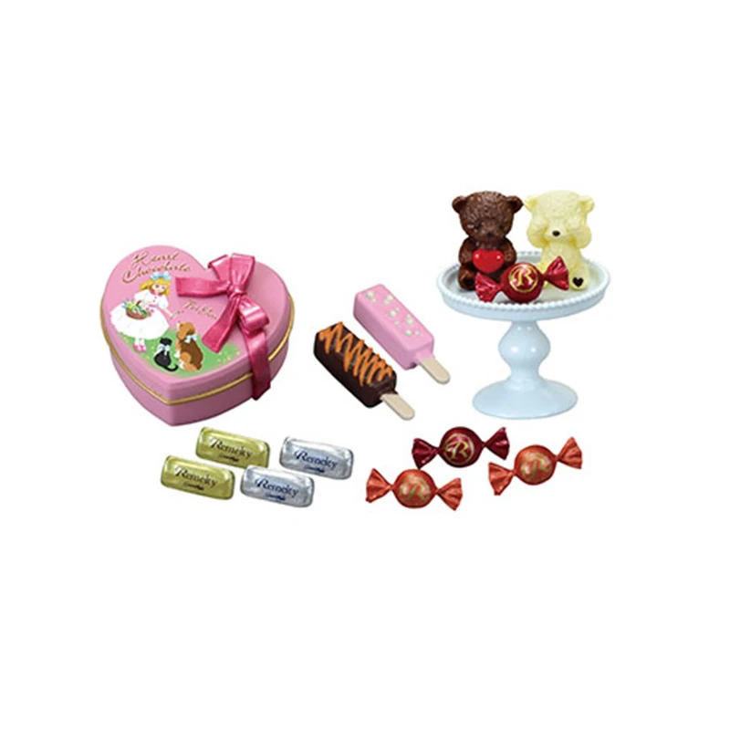 Originele animatiespel Randapparatuur Miniatuurscène Speelgoed Prtit Chocolaterie Gacha Anime Action Model Figures Collection