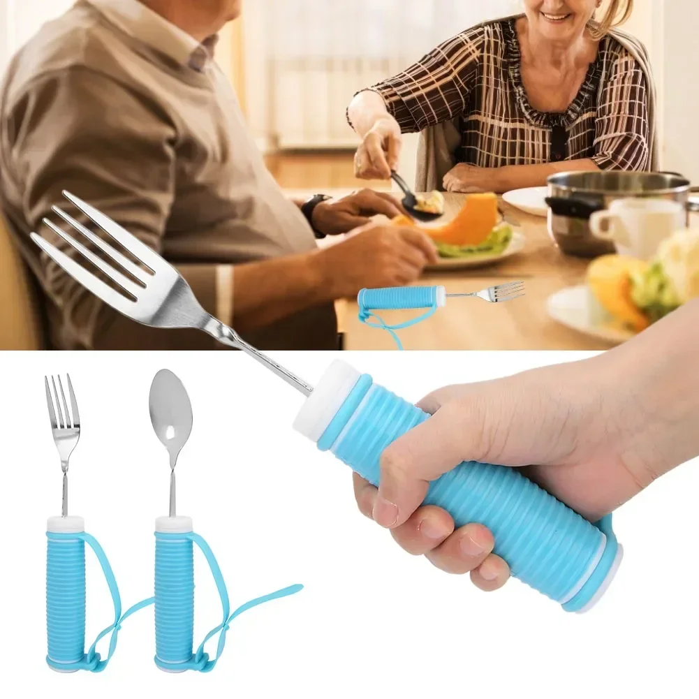 Household Durable Stroke Elderly Auxiliary Tableware Disabled Hand Anti-Shake Eating Aid Accessory Anti-Slip Eating Spoon Tool