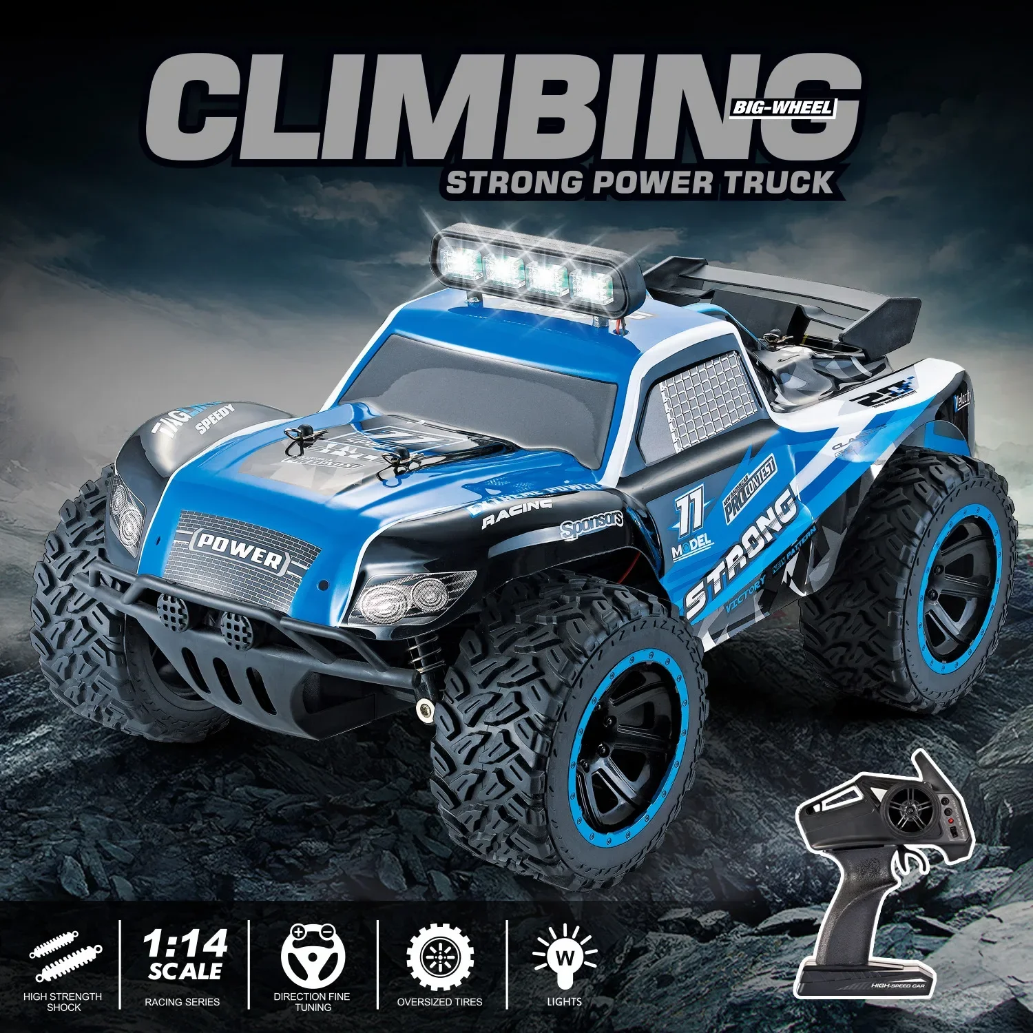 

1:14 bigfoot sandy rc truck,high-speed climbing off-road rc drift car,2.4G remote control car toy,rc cars kids toys,holiday gift