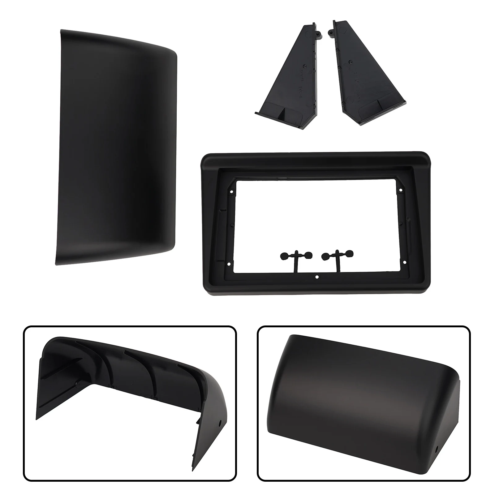 9 Inch Black Plastic Car Radio Frame Panel Fascia For Pajero For Montero V31 For Cheetah For Kingbox Stereo Installation Trim