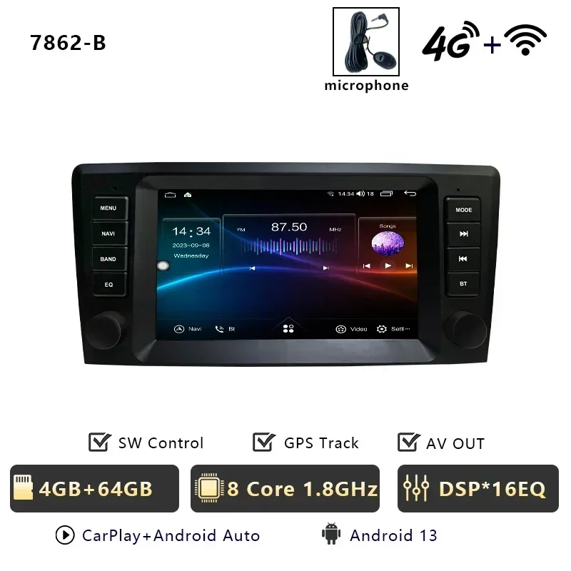 CHSTEK Autoradio 8 "Voor Volvo XC90 S60 XC70 S40 V40 V70 2000-2004 Multimedia Carplay Bluetooth WIFI 4G GPS OEM Stereo Android 13