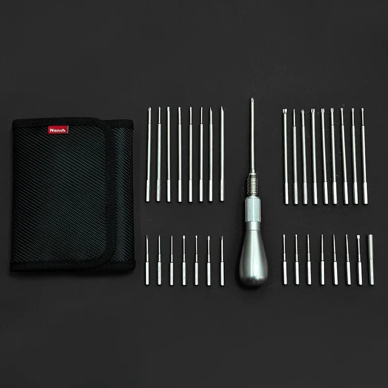 2024 NANCH Manual Screwdriver Set for Fishing Gear Repair with Magnetic, Precision Double Tip Bits