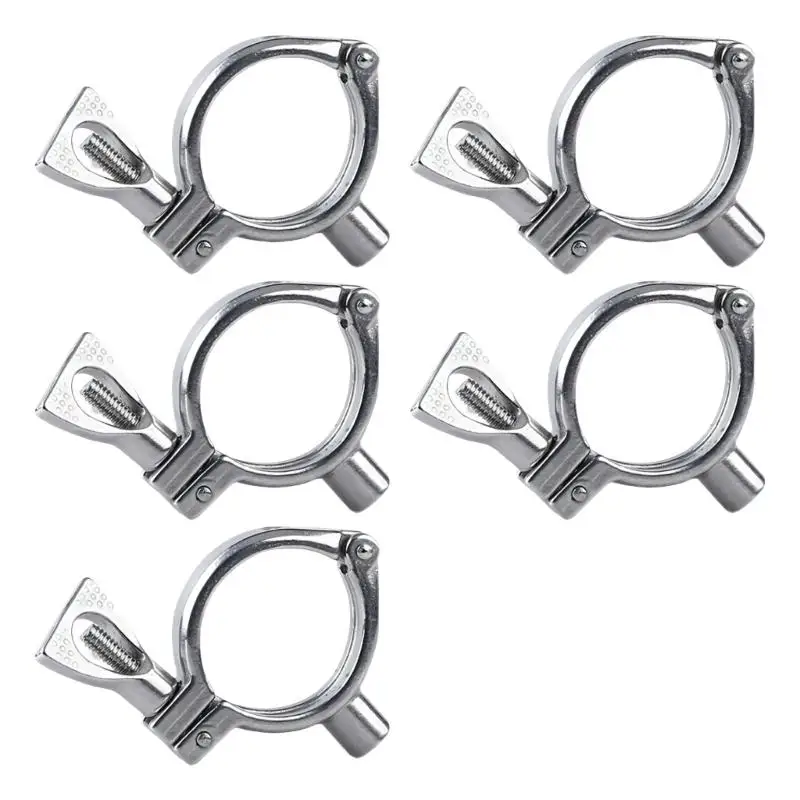 Pipe Connection Sanitary Pipe Clamp Fastener in 304 Steel with Wing Nut Tightening for Installation and Service Work Daily D2RD