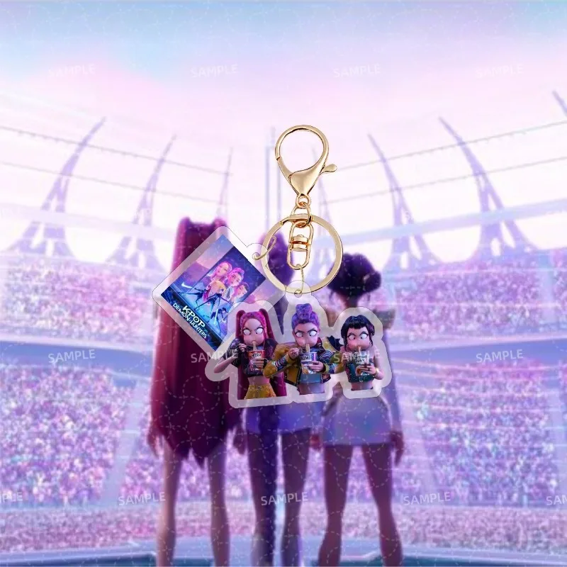 KPOP DEMON HUNTERS Acryl Schlüsselanhänger Anhänger Zubehör Schmuck Sternperipherie