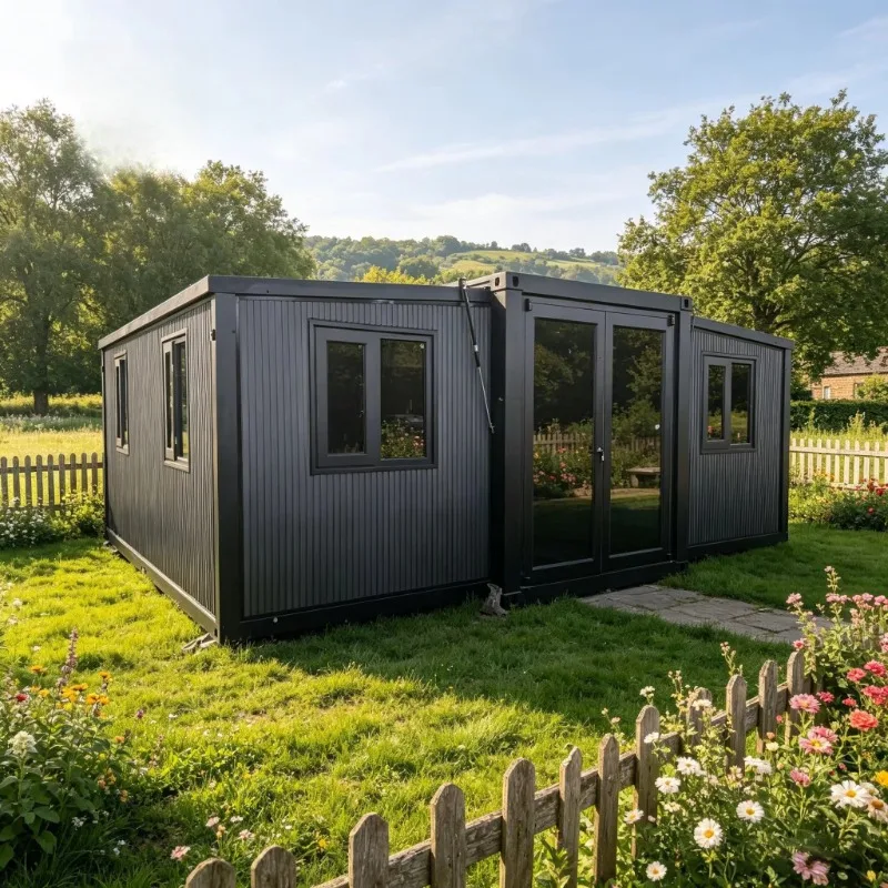 40ft Foldable Container House 3 Bedroom Modular Prefab Home Galvanized Steel Sound Insulation Factory Price