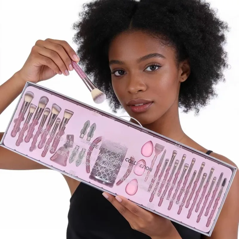 Makeup Brushes Diamond Makeup Brushes 32 Pieces Full Set of Diamond Makeup Brushes Full Set of Beauty Tools