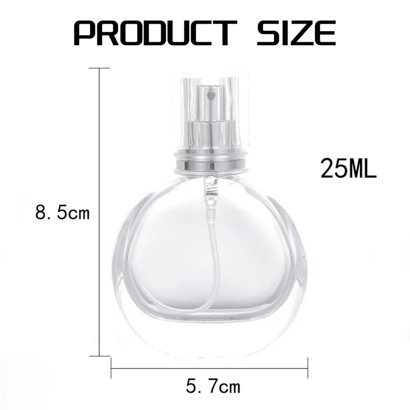A24P 5Pcs 25Ml Spray Bottles Small Cosmetic Atomizer Perfume Bottles Atomizing Spray Container Glass Spray Bottle For Travel Dur