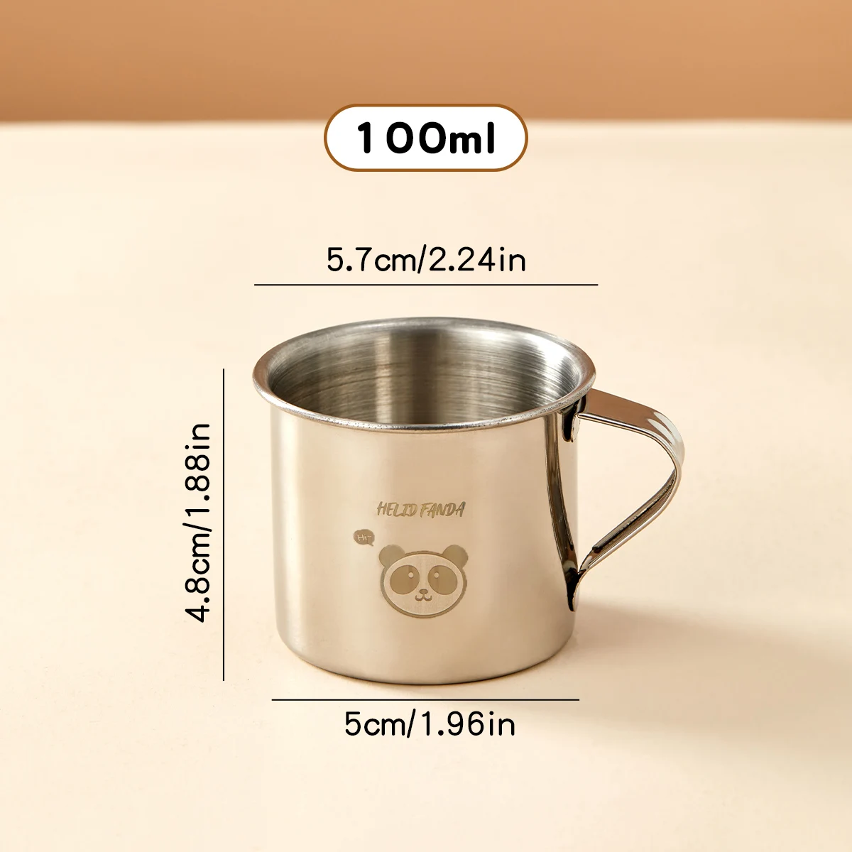WORTHBUY 304 Roestvrijstalen Drinkbeker Met Handvat Duurzame Tumbler Anti Brandwonden Mini Leuke Waterbeker Voor Kinderen Drinkware ﻿