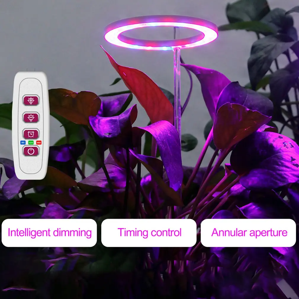 LED Grow Light USB Indoor Plant Light Angel Ring DC5V Full Spectrum Phytolamp Flower Greenhouse Seedling Grow Light