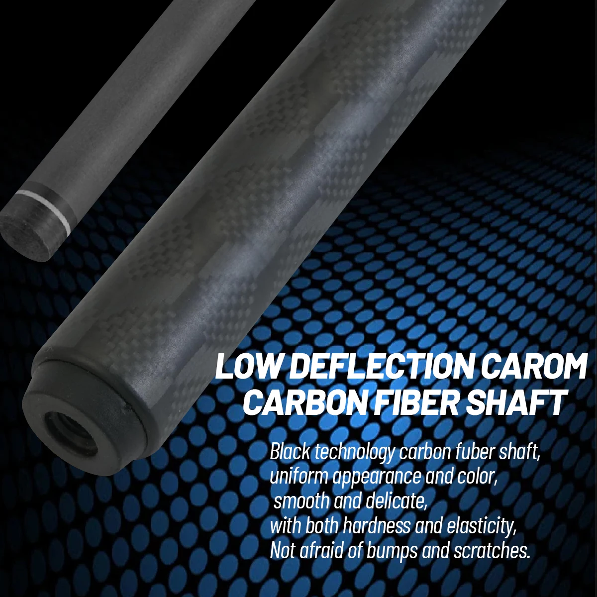 Бильярдный кий BIZU из углеродного волокна, клюшка для снукера с шарниром 3/8x8, прецизионный игровой инструмент для бильярдного стола