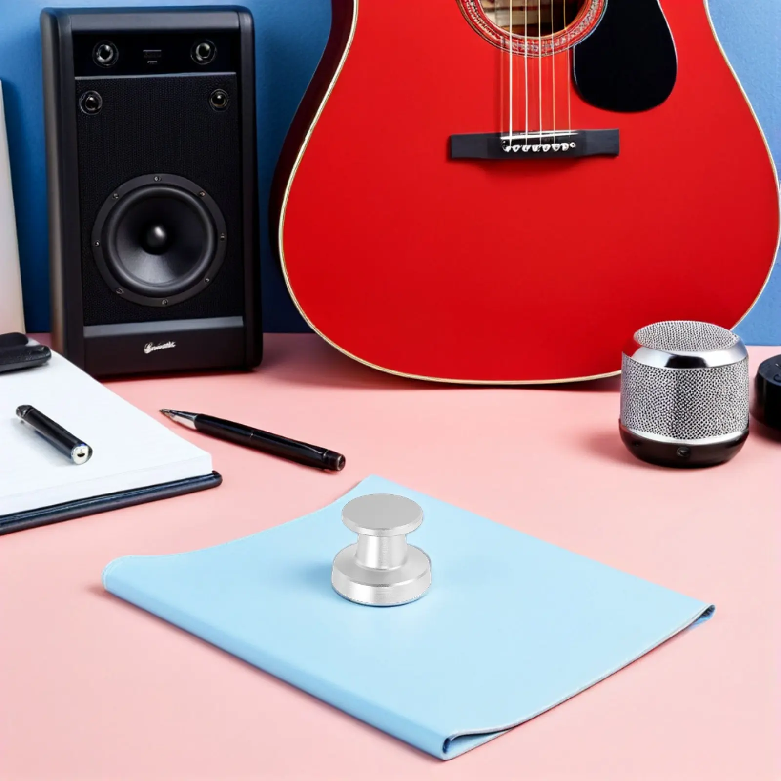 

Turntable Record Weight Heavy-Duty Aluminum Stabilizer Puck Low-Profile Clamp Universal Vinyl Playback Anti-Resonance Dampener
