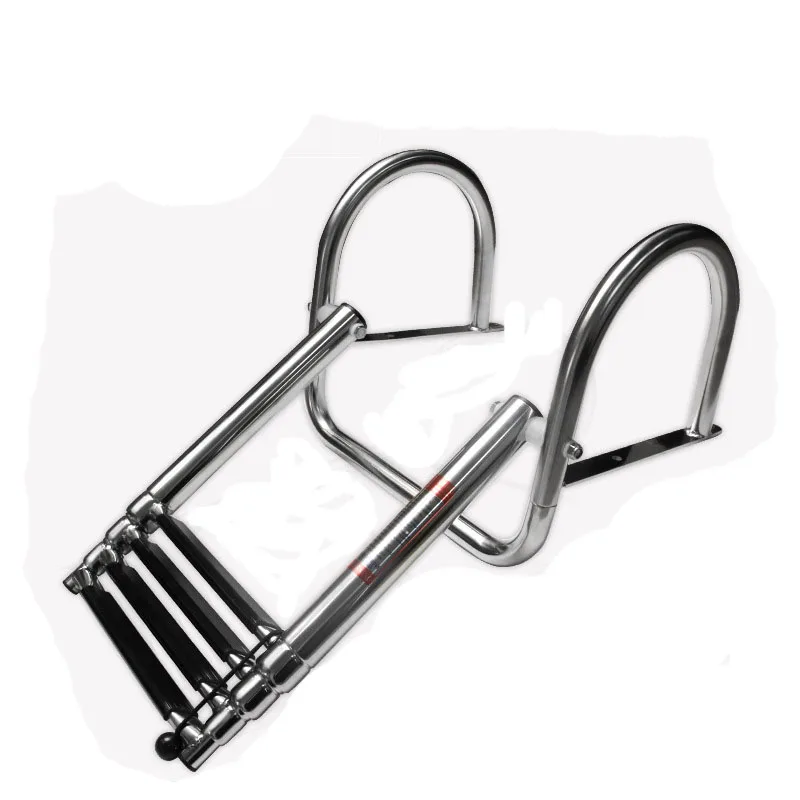 

3-Step Telescoping Stainless Steel Folding Dock Ladder For Marine Boat Yacht Swimming Pool-New Condition