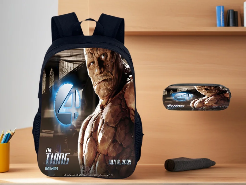 

Student Fantastic Four Casual Backpack with Pen Case,Durable +Rucksack Classic Knapsack for School