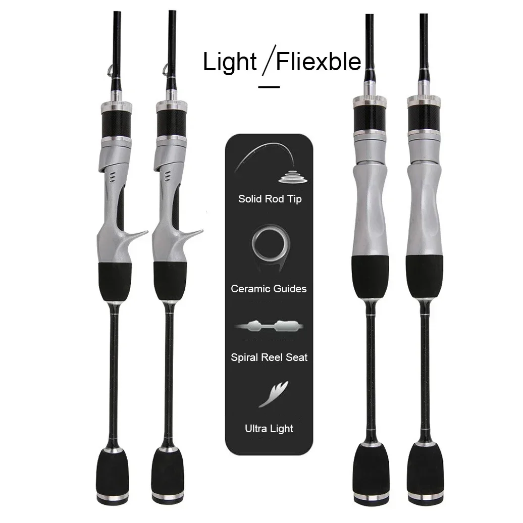 Small Bait Finesse System UL Spinning Casting Fishing Rod Carbon Fiber Ultralight 2 Pieces 1.68-1.8m 1-8g For Trout Fishing Rod