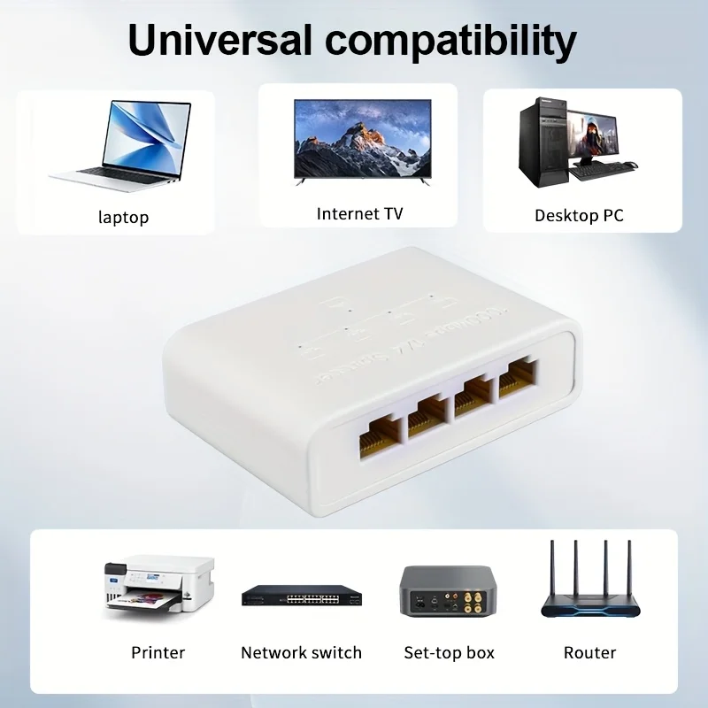 Magecam RJ45 Switch di rete Hub Convertitore 1 in 4 out 1000Mbps Gigabit Ethernet Switch Hub Divisore per cavi PC LAN Estendi adattatore