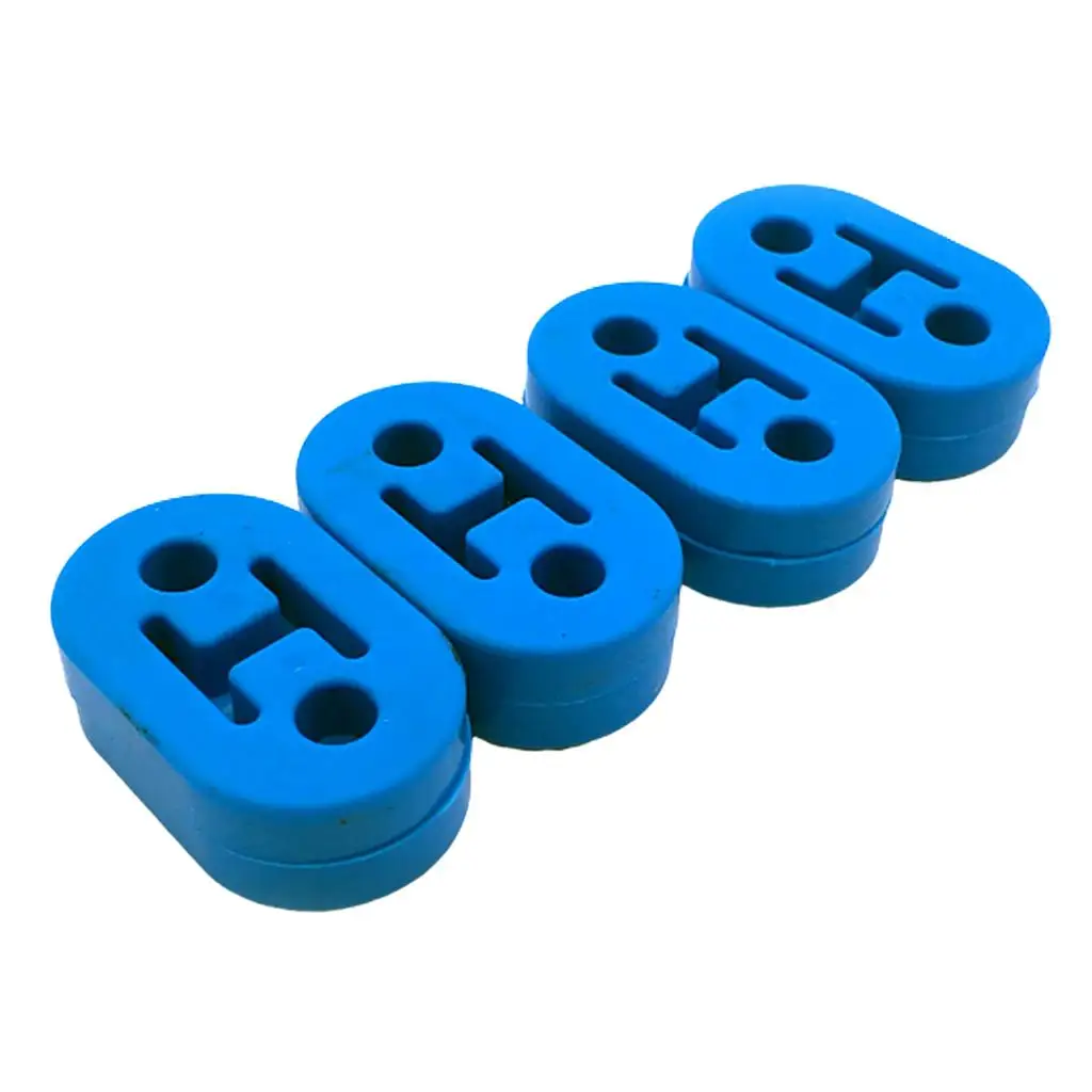 4x Universal Silicone Muffler Exhaust Hanger short Hangers Blue 12mm- 1/2