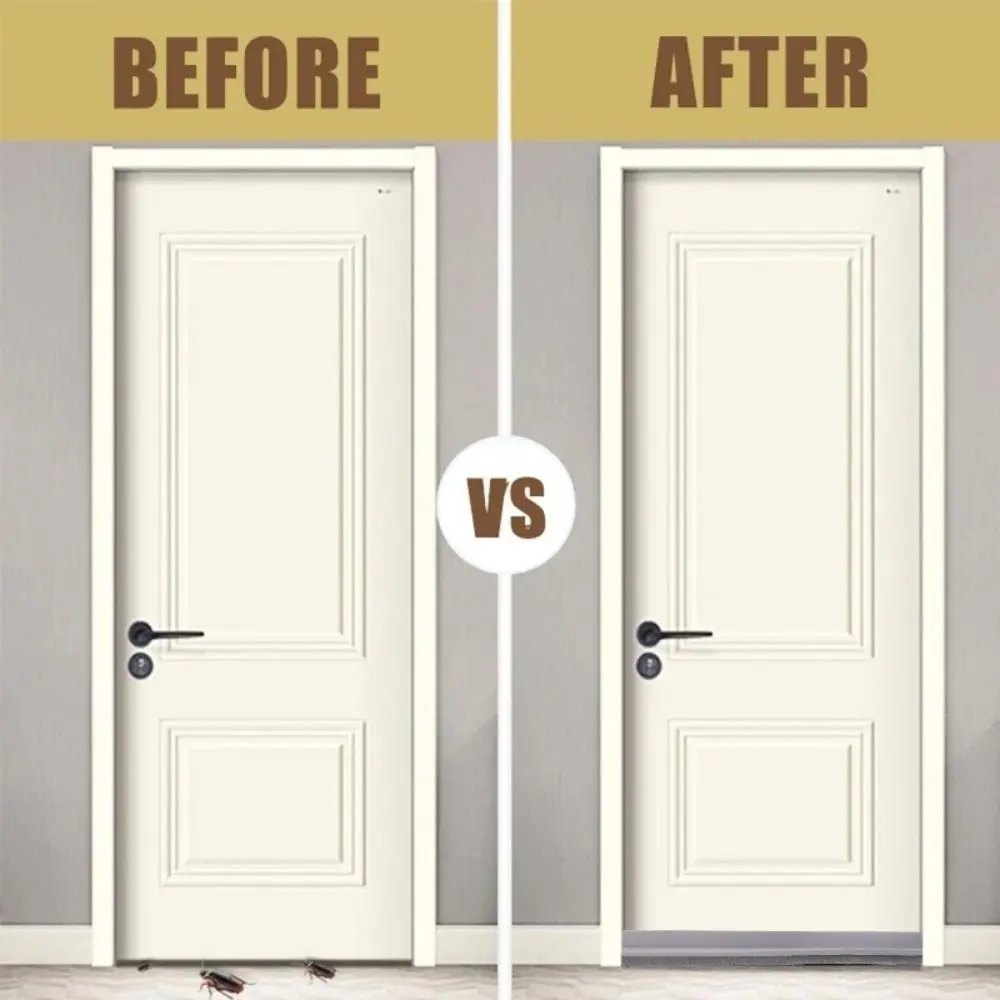 1M Self Adhesive Door Bottom Sealing Strip Length Adjustable Dust-proof Door Bottom Silent Brush Flexible Anti-Insect