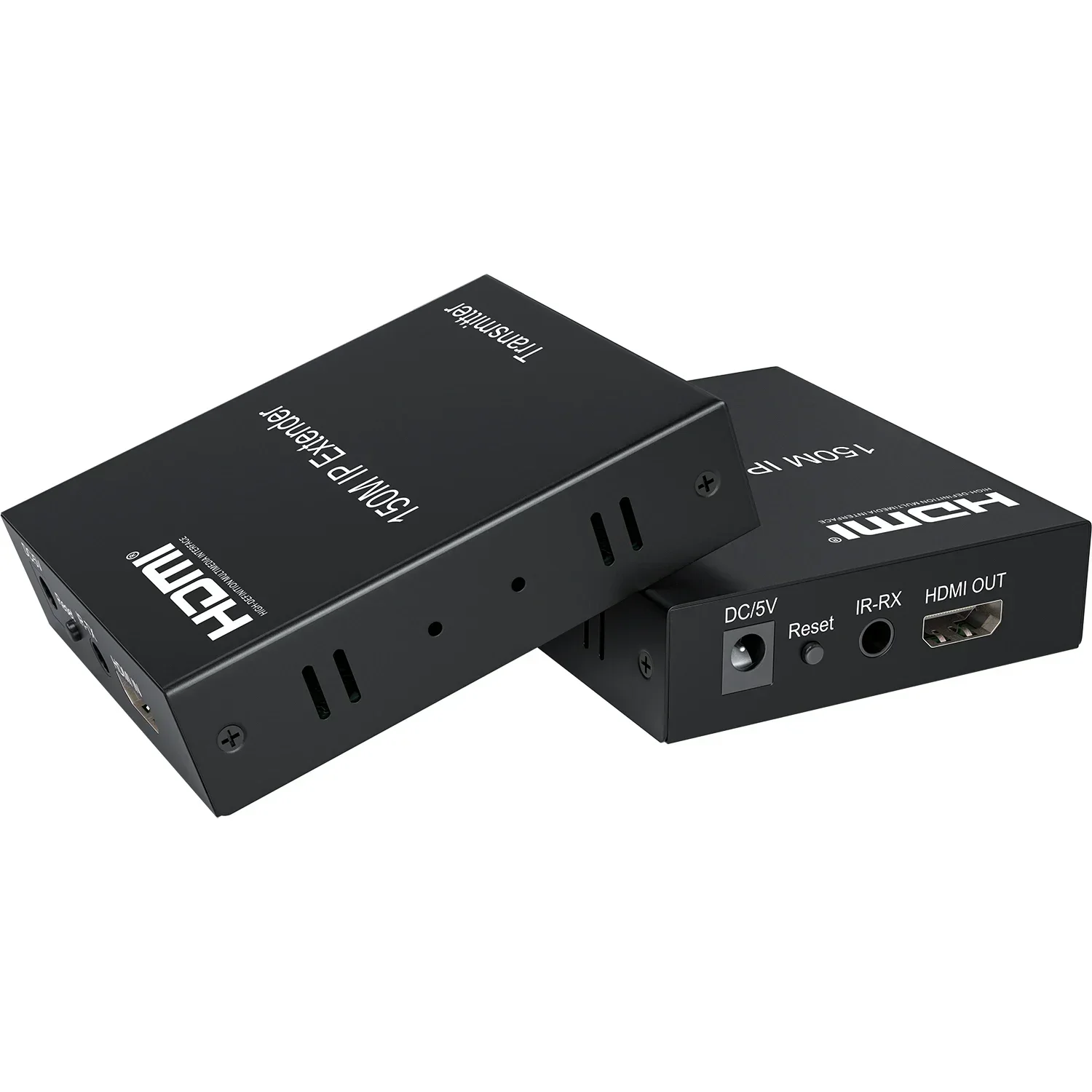 150M HDMI Extender melalui IP TCP Rj45 Cat5e Cat6 kabel 1080P HDMI Ethernet pemancar Video dan penerima N Ke N dengan saklar jaringan