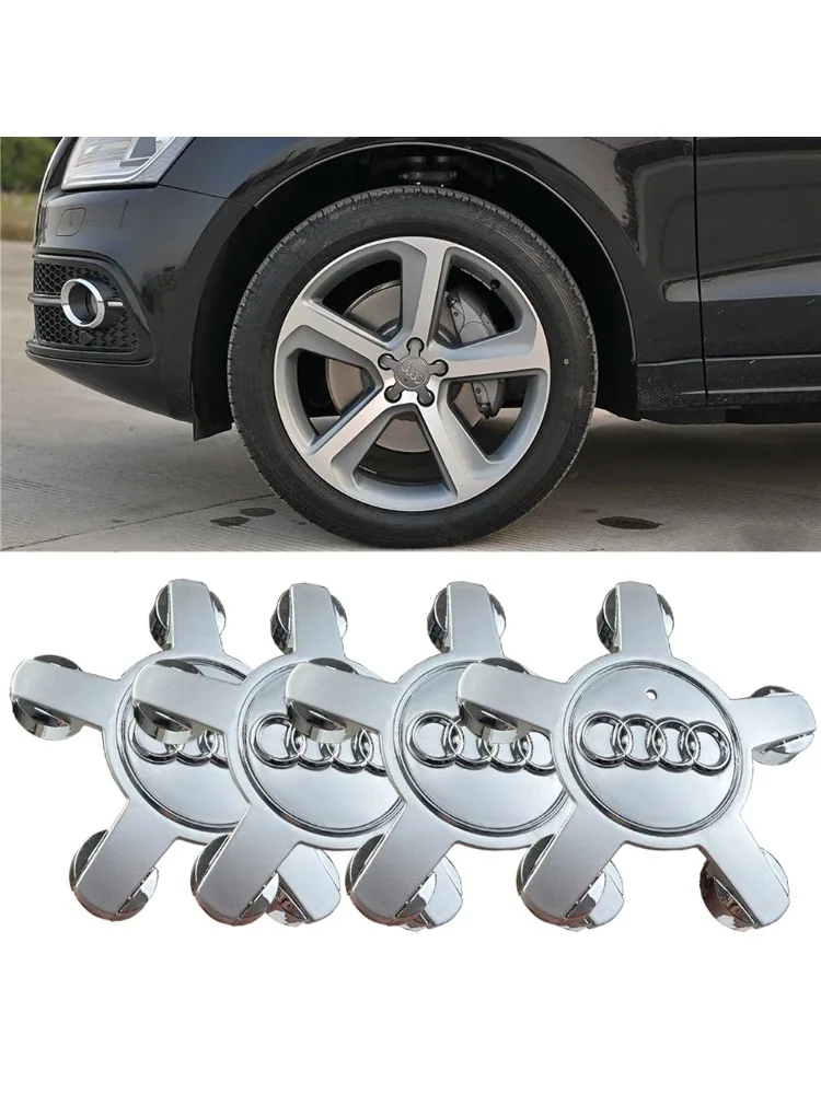 4 szt. 135mm Do QUTTRO Audi A1 A3 A4 A5 A6 A7 Q3 Q5 Q7 TT B5 B6 B7 8P V Nakładki na felgi z logo, osłony piasty, 4F0601165N — 2