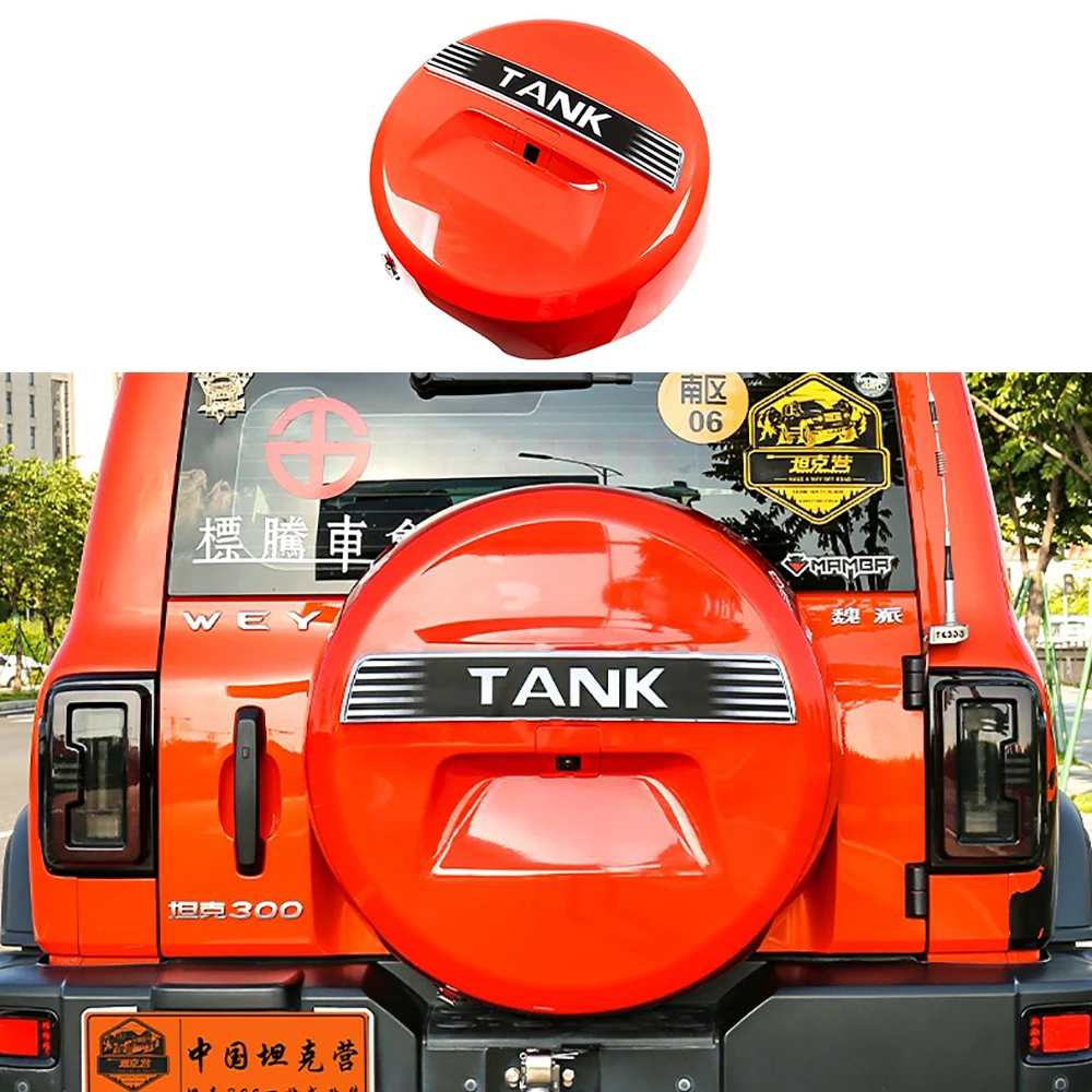 

Off-road 4x4 Car Spare Tire Cover With Turn Signal+Brake Light For 2021-2024 Tank 300 Full Package Exterior Tailgate Tire Cover