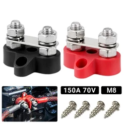 Terminal Block Studs M6 M8 M10 Positive Negative Heavy Duty Bus Bar 5/16