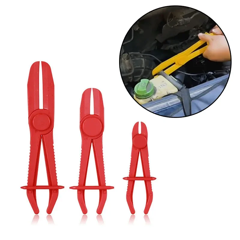 3Pcs/Set Plastic Hands Free Plier Adjustable Hose Clamp sealing Brake Fuel Line Cut Off Clamp Car Water Pipe Repair Fix Tools