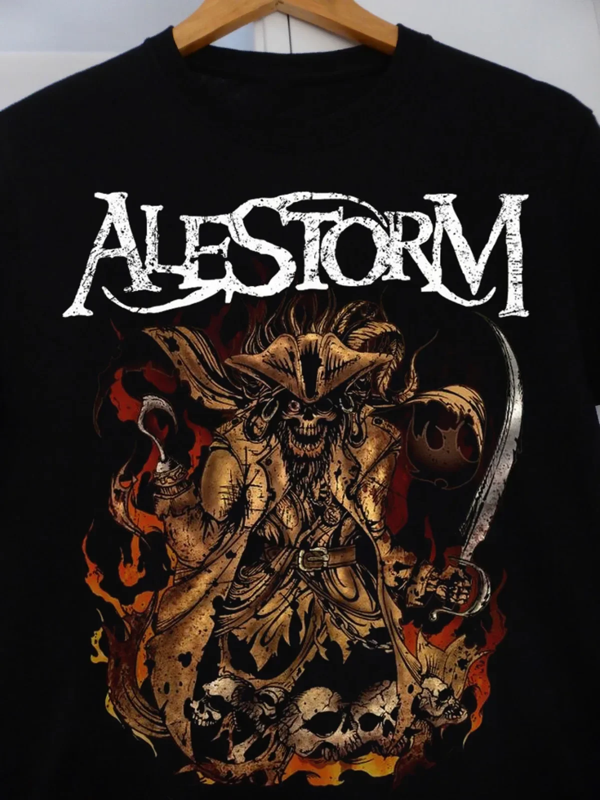 

Alestorm Хлопковая мужская черная футболка всех размеров от S до 5XL для фанатов UR001