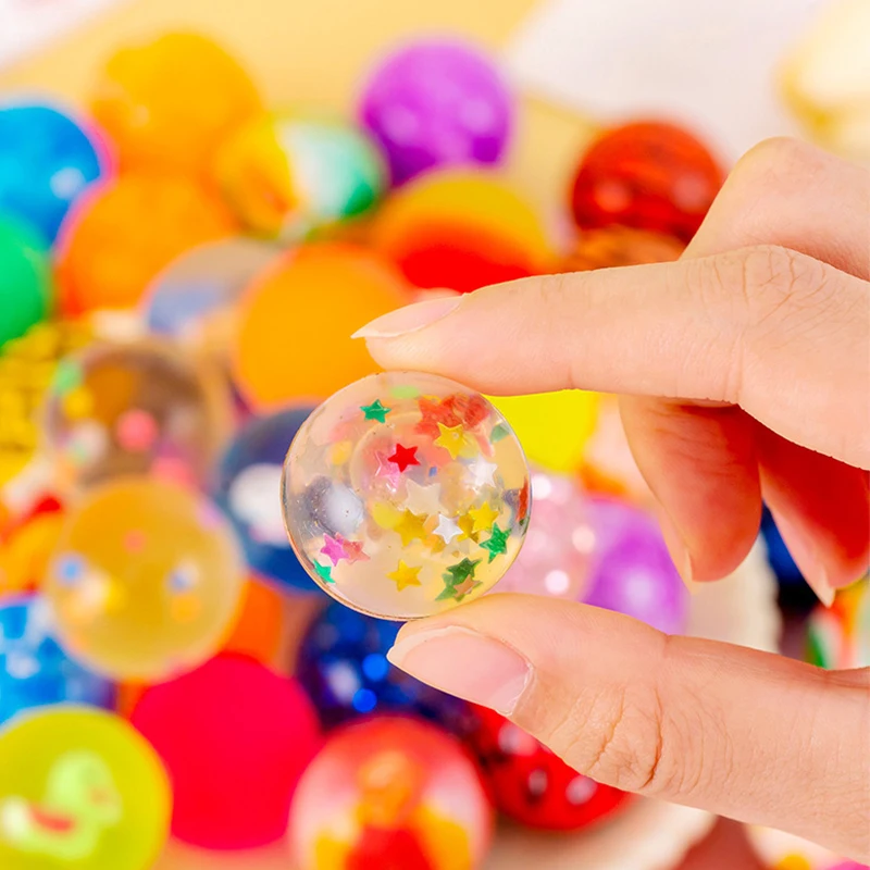 20pcs/bag Mix Multicolor Bouncy Ball Jumping Bead Toys Party Favor Treat Kids Birthday Guest Gifts School Reward Goodie Filler