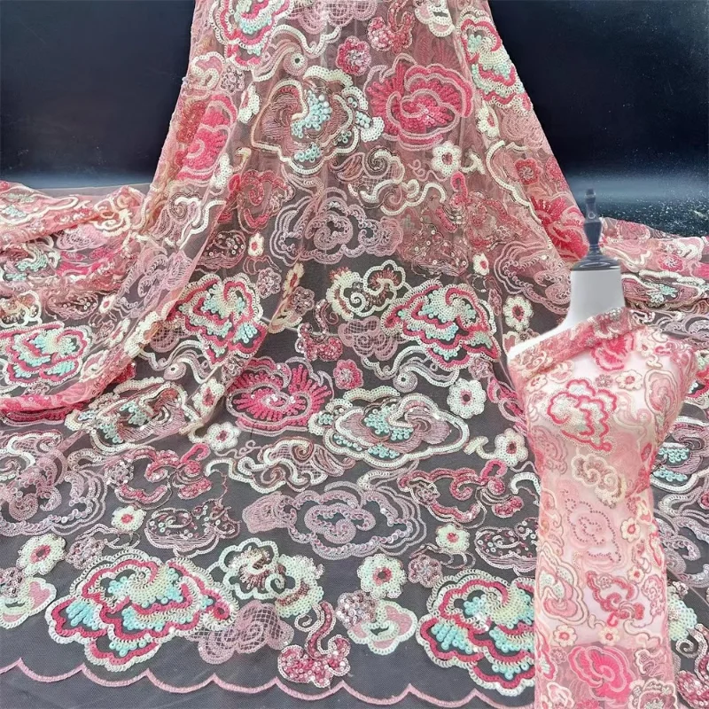 

Вышитая сетчатая ткань для рукоделия, шитья, пошива платьев, аксессуаров для одежды, кружевной модный материал, продается на метры.