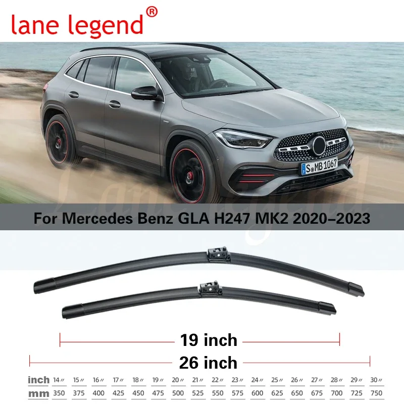 Wiper Blades for Mercedes Benz GLA H247 MK2 2020 2021 2022 2023 Windshield Windscreen Window GLA200 GLA220 GLA250 GLA180 200 250