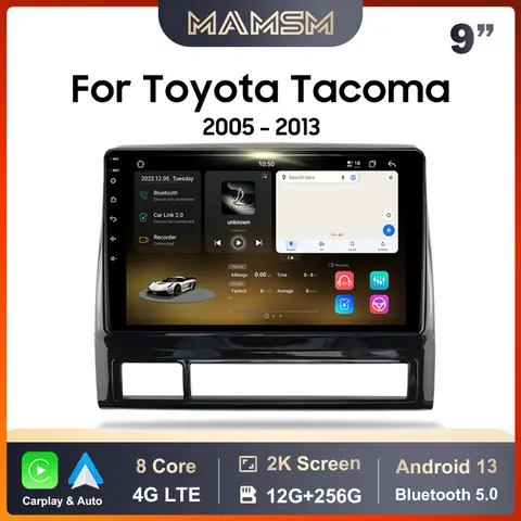 Toyota Tacoma 2 Hilux 2005-2013 용 MAMSM 차량용 라디오 Android 13 멀티미디어 비디오 플레이어 4G GPS Carplay 자동 헤드 유닛 네비게이션