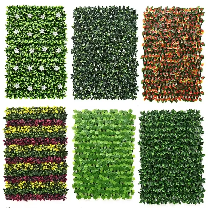 Artificial Green Plant Fence Fake Green Leaves Partition Retractable Fence Wall Garden Railing Courtyard Balcony Fence