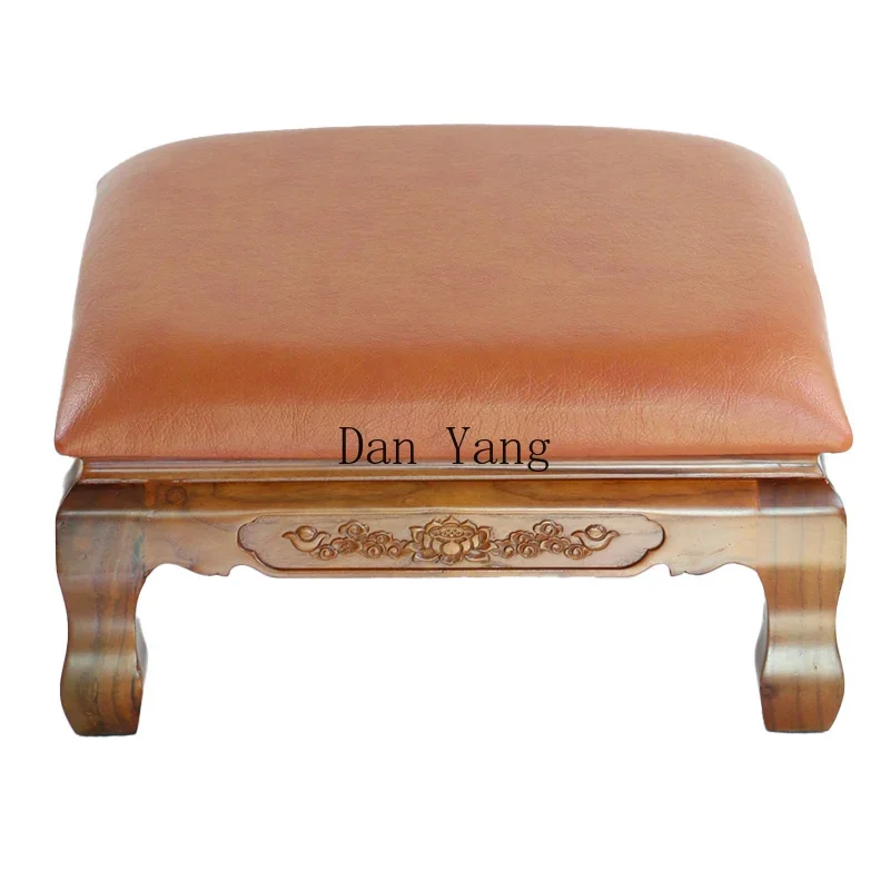 Cyh leather solid wood kneeling mat prayer stool meditation cushion chair household prayer stool