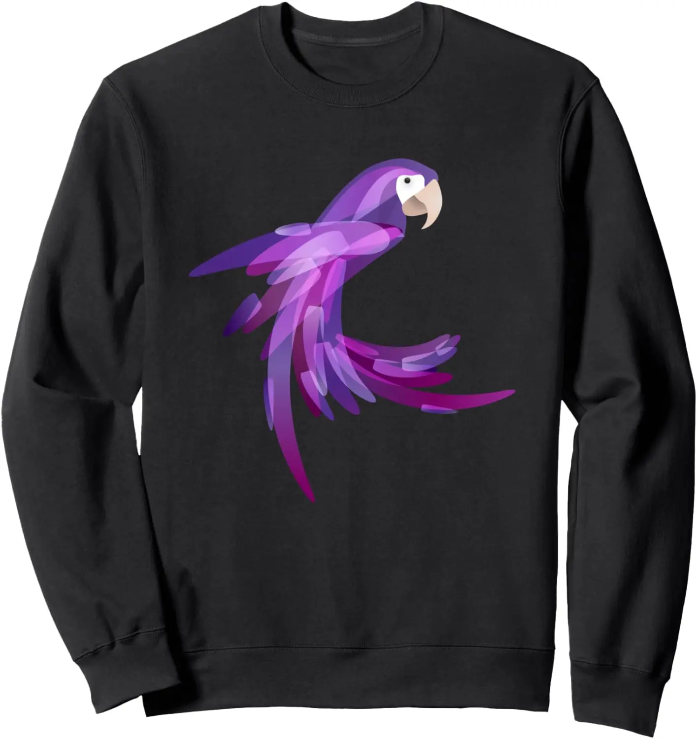 Cool Pretty Purple Parrot Art Bird Lover Gift Macaw Sweatshirt