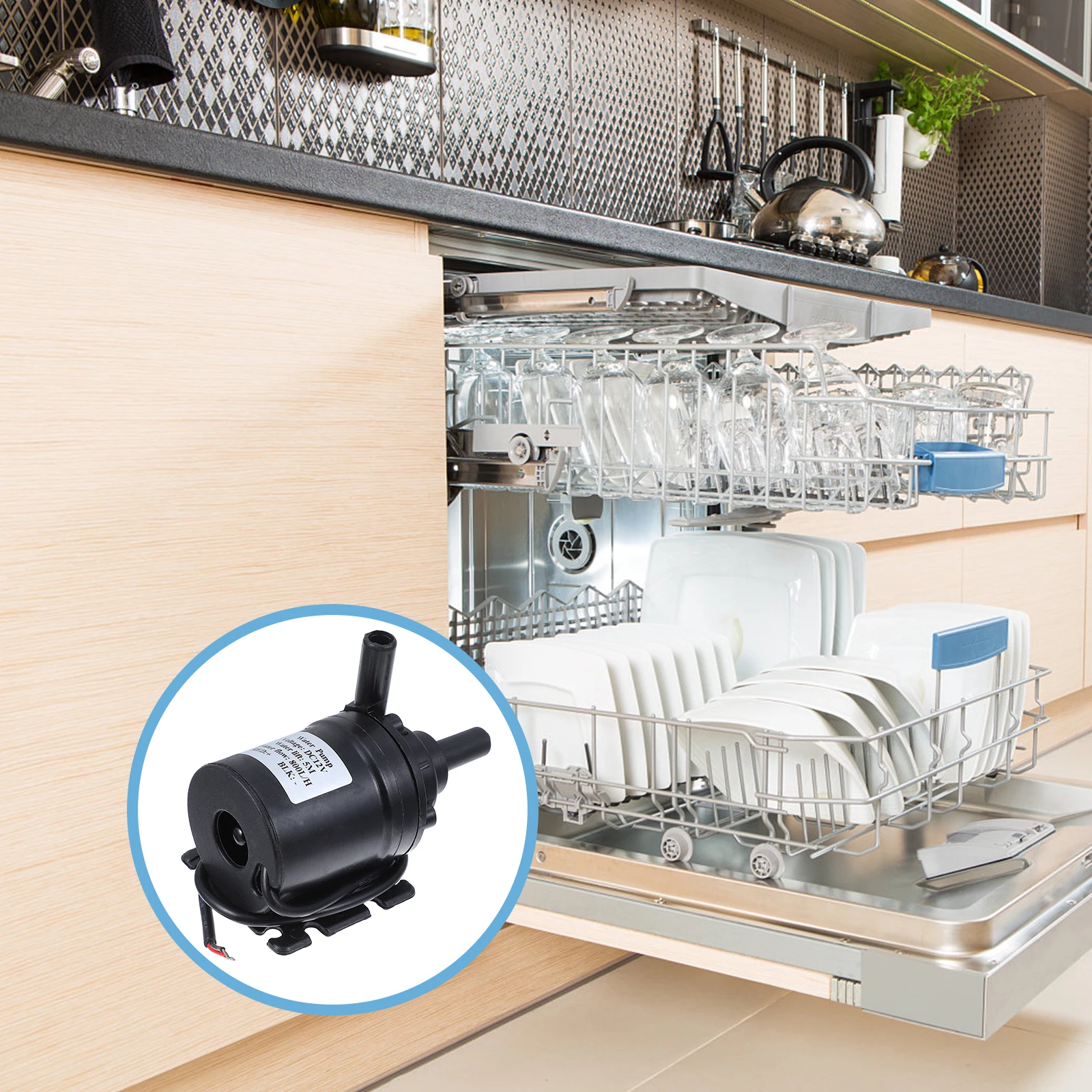 

Silent Submersible Pump Durable DC Hot Water Pump Cold Circulating Shower Aquarium Booster Hose Pipe