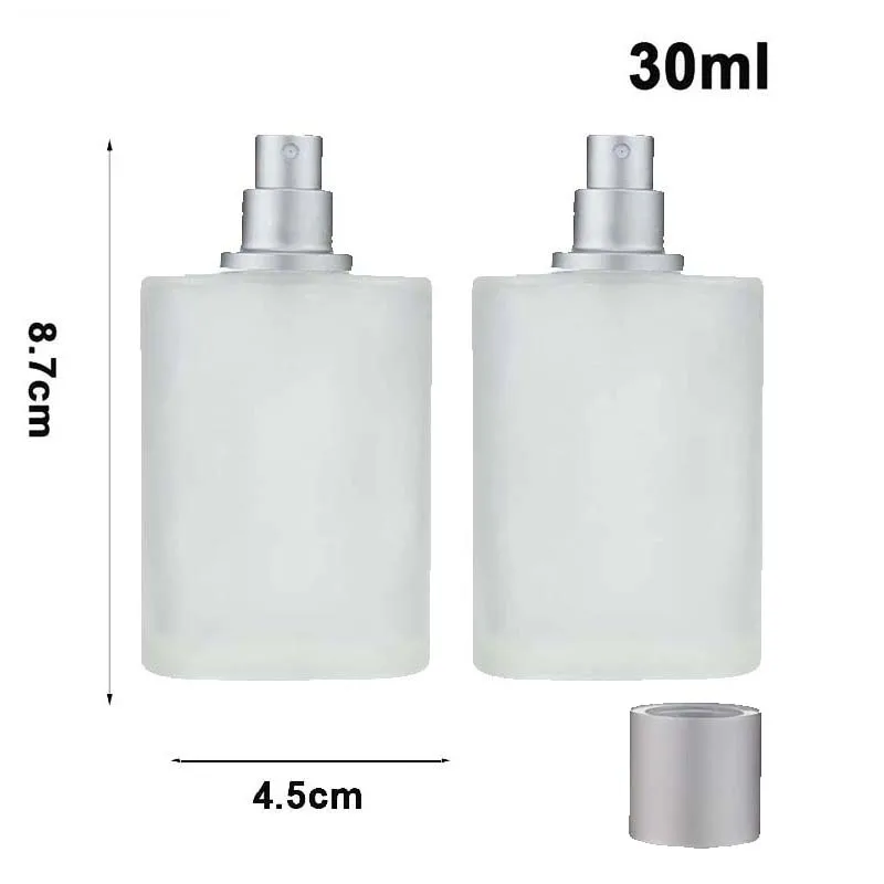30 ML/50 ML Matglas Lege Spray Fles Parfum Verstuiver, Hervulbare Fijne Mist Spray Lege Parfum Bott