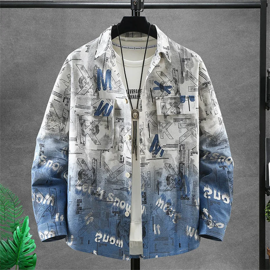 Streetwear Graffiti Jacket Men 10XL Plus Size Cargo Jacket Coat Spring Autumn Letter Graffiti Jackets Male Big Size Outerwear