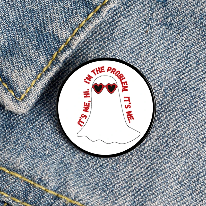 Anti Hero Ghost Pin Custom Funny Brooches Shirt Lapel Cute Badge Cartoon Jewelry Gift for Lover Girl Friends